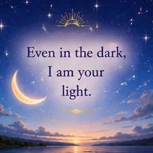 Card reading: Even in the dark, I am your light.