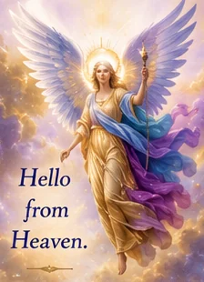 Card reading: Hello from Heaven.