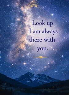 Card reading: Look up, I am always there with you.