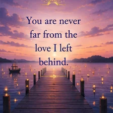 Card reading: You are never far from the love I left behind.