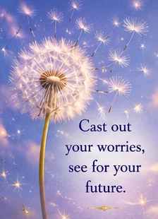 Card reading: Cast out your worries, see for your future.